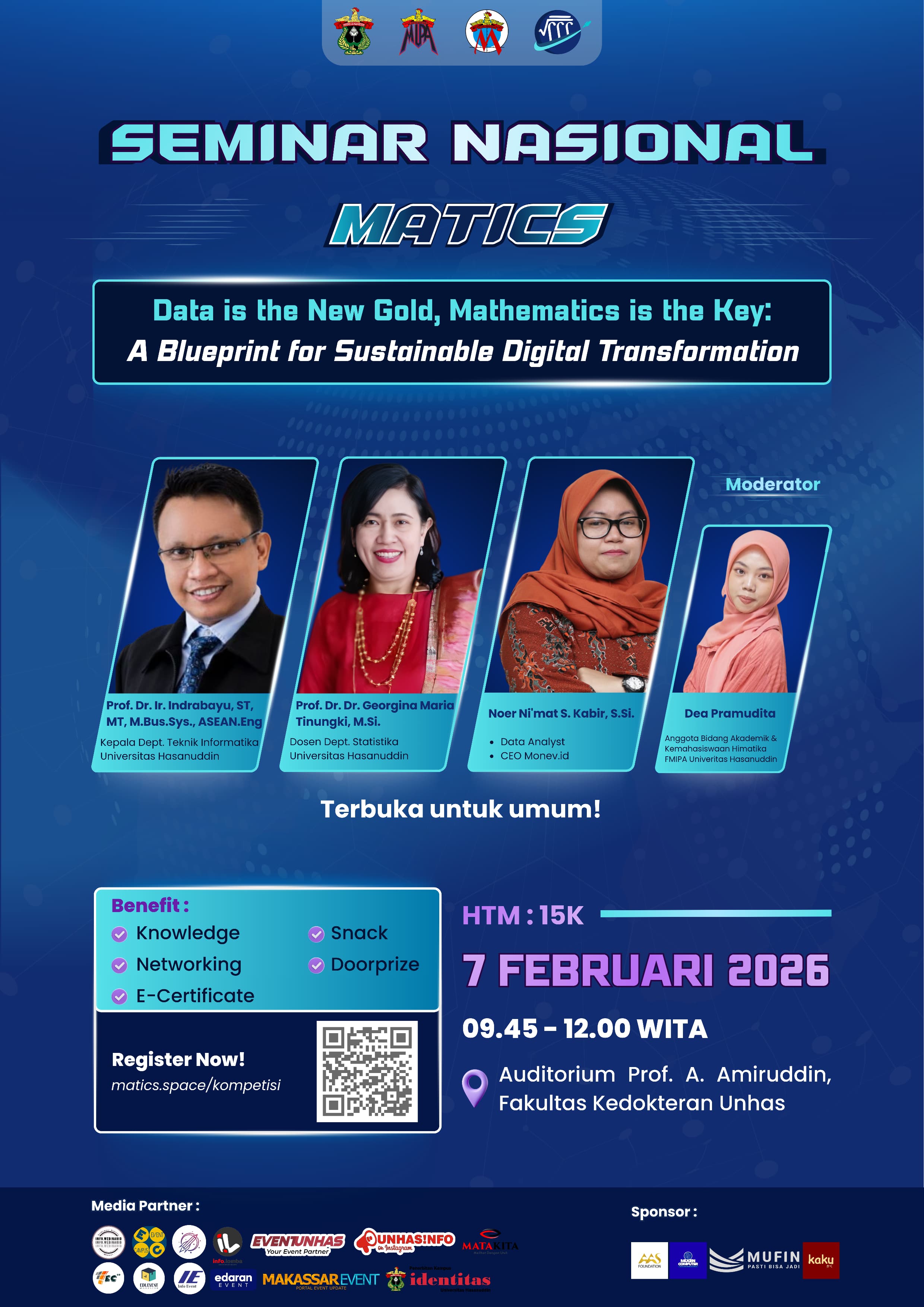 Seminar Nasional MATICS 2026: Data is the New Gold, Mathematics is the Key