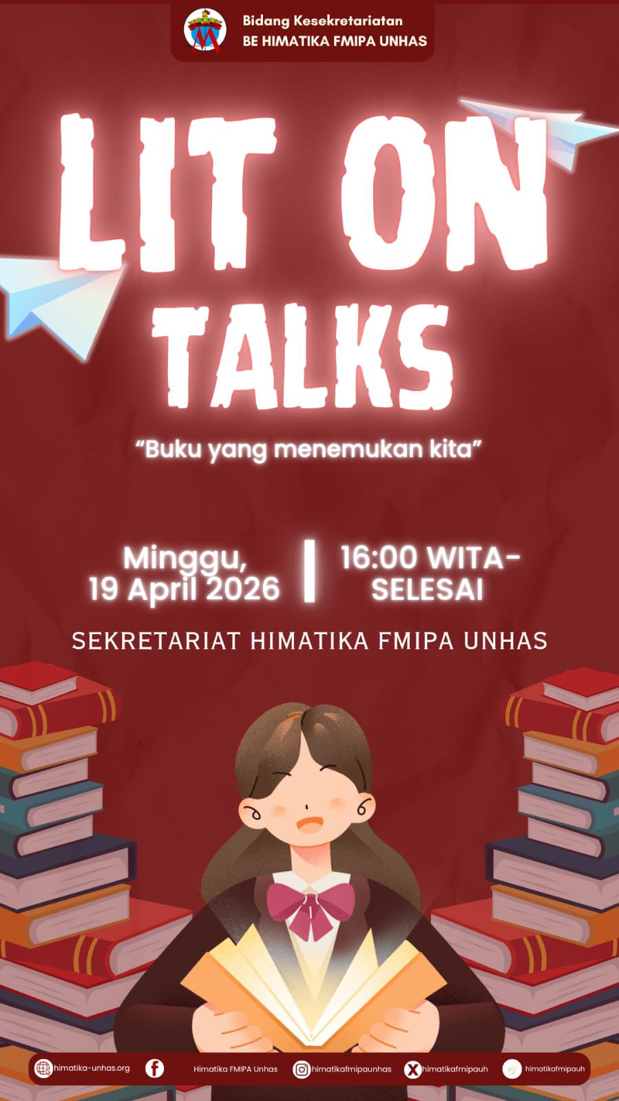 LitOnTalks Vol III “Buku yang menemukan kita” 📚